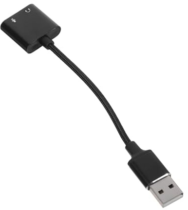 DIYEAH USB-Headset-Adapter Mit Externer Soundkarte Für Pc Und Smartphones Audio-Splitter Mit Mikrofonbuchsenadapter Externer Audiokonverter Für Klaren Klang