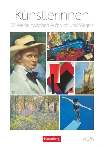 Künstlerinnen - Wochenkalender 2026 - Harenberg-Verlag - Wandkalender - 53 Werke zwischen Aufbruch und Wagnis - 25 cm x 35,5 cm