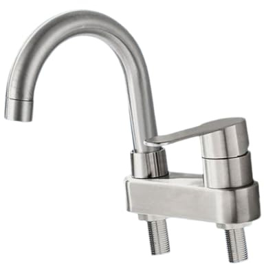 Rubinetto per lavandino in acciaio resistente Rubinetto retrò per bacini da bagno Resistenza all'erosione Rubinetto per bacini da bagno per sistemi di miscelazione dell'acqua calda fredda Rubinetto in