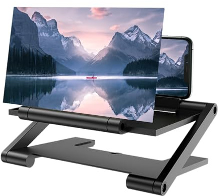 Lente de Aumento para Pantalla móvil, Herramienta portátil para amplificar la Pantalla, Amplificador para teléfono, para Uso en casa, Oficina, Estudio y al Aire para Toda la Familia