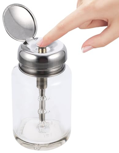 VILLFUL Bouteille en Verre 100ml Légère et Portable Pompe Distributeur Eau Change Bébé Rangement de Liquides Cosmétiques à Usage Domestique