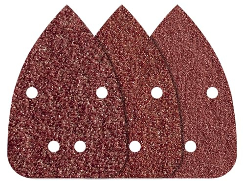 wolfcraft Easy-Fix Sanding Sheets for Wood/Metal, 96 x 136 mm, grain 80–240, 10 Pcs. I 1756000
