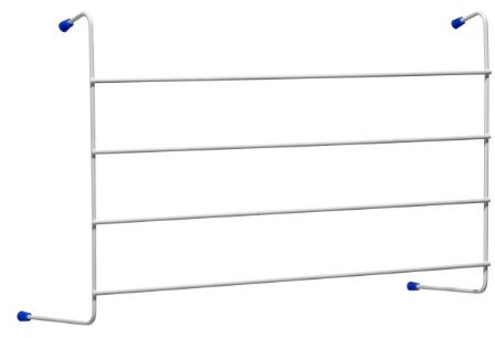 Premier Housewares Clothes Airers Indoor Rack Metal / White Powder Coating Radiator Towel Rail With 4 Hanging Bars Clothes / Radiator Airer Set Of 2 61 x 15 x 36