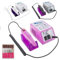 Sina Set für elektrische Nagelfeile, Maniküre, Modell Eco Line, Rosa