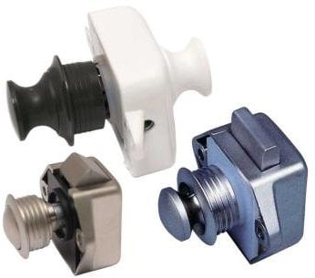 Push Lock mini silber matt Druckknopf Möbelschloss