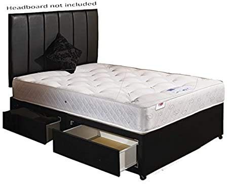 Single 3ft Divan Bed 2 Drawer with Orthopaedic Mattress.