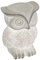 formano Eule als Deko-Lampe Tischleuchte Nachttischlampe Nachttischleuchte Stimmungslampe Porzellan-Lampe Weiss 25 cm
