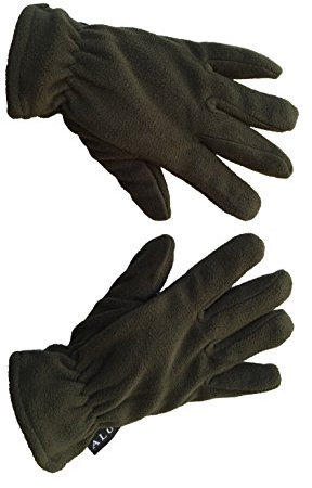 ALGI Guanti in Doppio Pile Verde (XL)