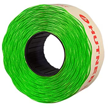 30 Rollen Preisetiketten 26x16 leucht-grün permanent | 33.000 Etiketten | Preisauszeichner Etiketten | Auszeichner Etiketten | HUTNER
