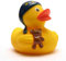 Duckshop I Schlafmützen Badeente I Quietscheentchen I Quietscheente I L: 7 cm I inkl. Badeenten-Schlüsselanhänger im Set
