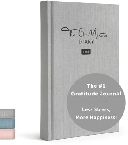 The 6-Minute Diary Pure (The Follow-Up Version) (Das 6-Minuten-Tagebuch Pur, die Nachfolgeversion auf Englisch) – 6 Minutes a Day for more Mindfulness and Happiness (Grau)