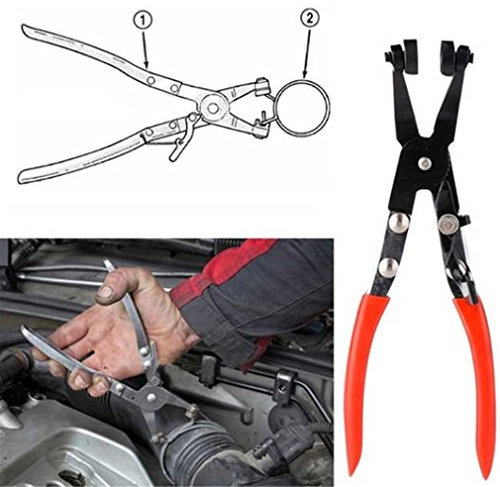 Yinew Pince de serrage flexible longue portée pour tuyau automobile, Acier, Droit, As description