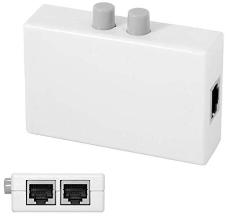 chenyang UTP STP 2 in 1 Out 2 Ports RJ45 LAN CAT Netzwerk Switch Selector Interne Externe Netzwerk-Switcher Splitter Box