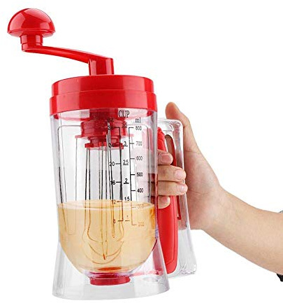 Handgehaltener manueller Pfannkuchen-Mixer für Pfannkuchen, Cupcakes, Teigmischer, Mixer, Backwerkzeug für die Herstellung von Kuchen, Waffeln