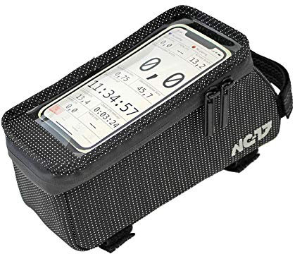 NC-17 Connect Universal Side Loader Bag DOT/Bicycle/Smartphone Bag with Velcro Fastener/Storage Compartment and Cable Pass/for Smartphones of All Common Sizes