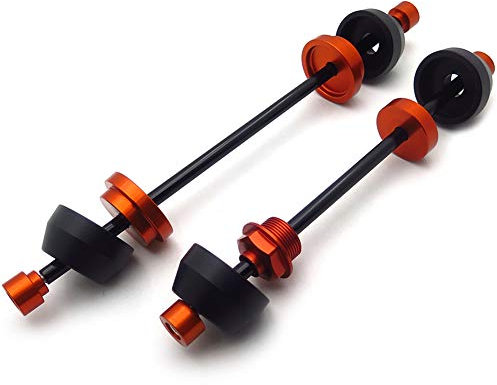 Vorder- + Hinterachse Slider Radgabel Sturzpad Kompatibel mit KTM DUKE 790 18-19 Orange
