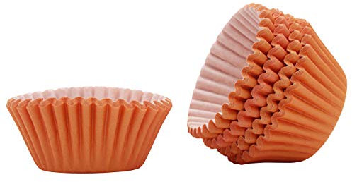 100 Mini Cupcake Cases Baking Muffin Cake Birthday Wedding Home Party (Orange)