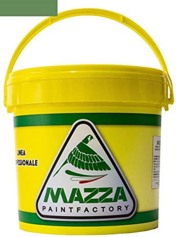MAZZA Pittura Al Quarzo Per Muri Interni Ed Esterni Lt 5 Ad Alto Potere Coprente Colorificio (Verde Ossido Mz1122)
