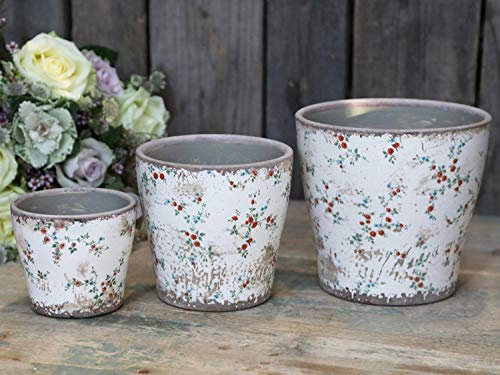 Chic Antique Topf Vase Übertopf Blumentopf Tulle Übertopf H9,5xØ10,5cm 65416-00
