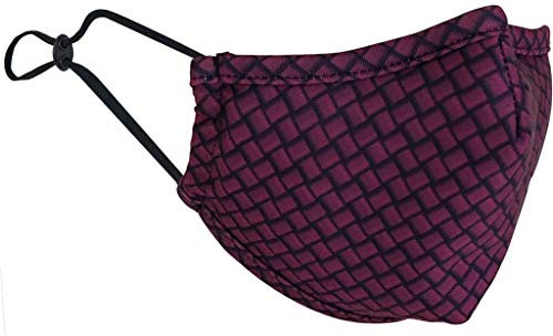 Keep Safe Wiederverwendbare Gesichtsmaske Schutz Waschbar Mund & Nase Shield Atmungsaktiv Anti Rauchverschmutzung Motorrad Sport (Lila Mesh, Medium)