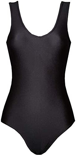 SHADOW DANCE UK - Girls Sleeveless Gymnastics Leotards for girls - Kids Black Ballet Leotard - Ideal for School Dance Sport - Ballet Leotards with Skirt Tutu Ballerina Outfit - Black 5-6 Years