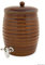 KERAZO Getränkespender, Fass, Rumtopf, Gefäß zur Fermentation von Kombucha inkl. Zapfhahn 6,0L, braun-glänzend