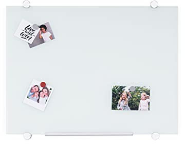 Tableau en verre magnétique Flow 90 x 120 cm Bi-Office blanc