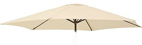 Garden Haven ® 2.7m Parasol I Canopy I Base Pole I Frame I Replacement Spare Parts (Replacement Canopy, Cream)