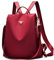 ShePretty Sac à Dos Femme Étanche Anti-vol Sacs, 8864Rouge-3