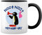 Noot Noot Penguin Mother pingu Weiße Tasse Mug mit schwarzen Felgen & Griff