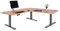 Mendler Eck-Schreibtisch HWC-D40, Computertisch elektrisch höhenverstellbar 178x178cm 84kg MVG - Hellbraun, anthrazit-grau