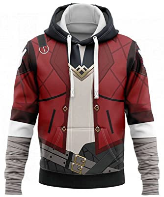 Lixinya Sudadera unisex con capucha de poliéster con estampado de leyendas Vi XXL (circunferencia del pecho: 116 cm)