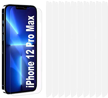 Fonetek® 10x Clear Plastic PET LCD Screen Protector Cover Guards for Apple iPhone 12 Pro Max