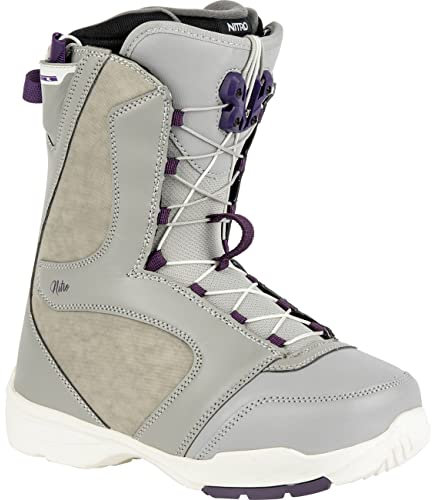 ATOMIC Damen Nitro Flora TLS Boot '23 Snowboardboot, Grey-Purple, MP 26,0 // EU 40 // US 8,5