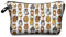 PREMYO Kosmetiktasche Klein für Handtasche - Schminktasche Damen Make Up Tasche - Federmappe Mädchen Etui Stifte Fuchs Bär Eule