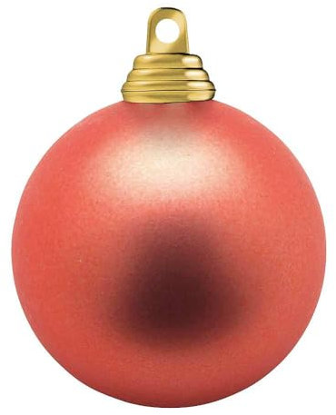 Deco Woerner Kupferrote, Matte Weihnachtskugel aus schwer entflammbarem Kunststoff, 20 cm Ø - per Stück