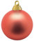 Deco Woerner Kupferrote, Matte Weihnachtskugel aus schwer entflammbarem Kunststoff, 20 cm Ø - per Stück