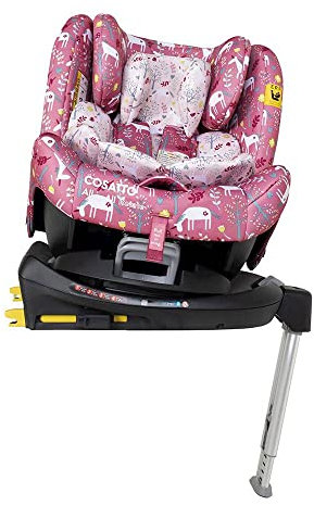 Cosatto All in All Rotate 360° Swivel Spin Car Seat - Group 0+123, 0-36 kg, 0-12years, ISOFIX, ERF, Anti-Escape (Unicorn Garden)