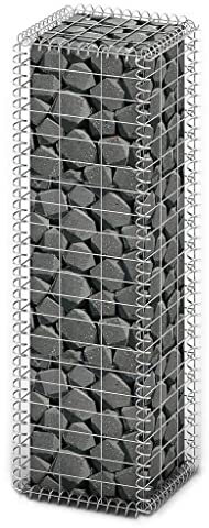 FIRBNUS Gabione Korb mit Deckel aus verzinktem Draht 100 x 30 x 30 cm Gabione Garten Wand Gabione Metall Gabione Gabione aus Netz Gabione Hochbeet Gabione Hochbeet Gabione Blumenkübel Stahl