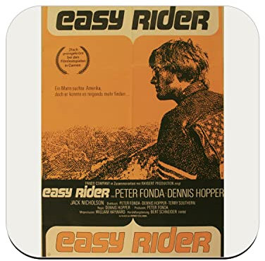 Untersetzer aus Kork – Easy Rider Oldtimer Filmplakat – 1 Stück (95 x 95 mm)