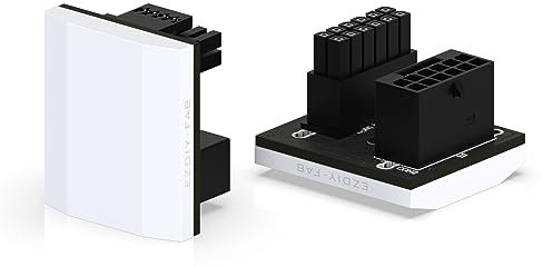 EZDIY-FAB 12VHPWR 12+4 Pin Winkelstecker Power Adapter Slim Type für RTX40' Serie Grafikkarten,Unterstützt 600W Leistung,Kompatibel zu RTX4090,4080,4070ti -180 Grad STD Type-Weiß-1 Pack