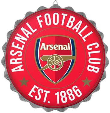 FOCO Officially Licenced Wall Mounted Football Bottlecap Sign (Arsenal)