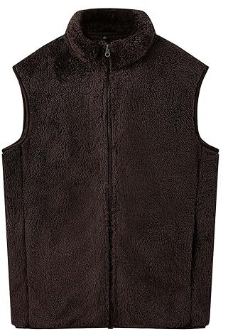 Generisch Herrenwesten Sportlich Elegant, Dünne Lässige Wasitcoat, Weste Mit Vielen Taschen, Herbst Reißverschluss Regelmäßige Trachten Männer Sommer Winter Herren Grau Gilets Padded (XL, Kaffee)