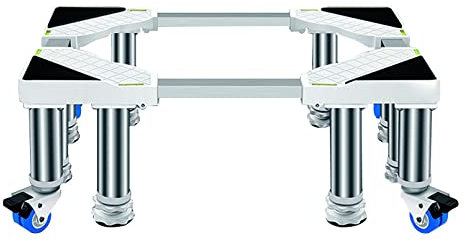 YHJZSM Washing Machine Stand Base Movable Base for Freestanding Fridge Freezer Height 25cm/9.8in Appliance Wheels Adjustable Fridge Freezer Trolley Double Door Wine Cooler Stand (8 Legs 4