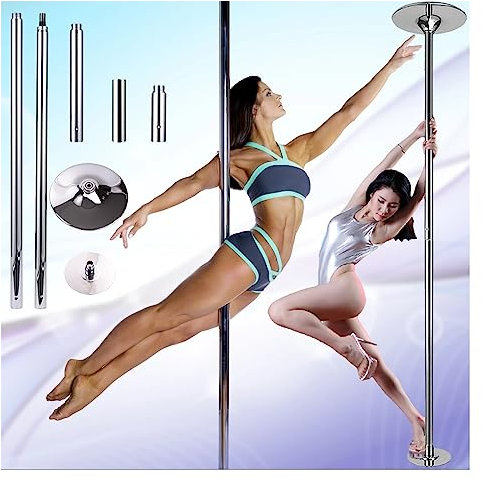 GCCSSBXF Pole Dancing Stange für kleine Räume, 45 mm Tanzstangen-Set für Fitness-Club, tragbar und abnehmbar, schwere Belastung, 200 kg – drehende statische Tanzstange, ideal für den Heimgebrauch