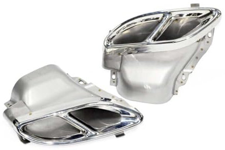 UPIKIT Auto Auspuff Endrohr Endrohre Auspuffblenden kompatibel mit für Mercedes Benz E Class W213 2016 2017,A