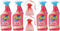 Flash Sparkling Home, Spray&Wipe&Done Antibacterial Multi-Surface Cleaner Spray, 800ml, Frosted Berries Scent, 4 pieces Pack + for You: Organza Small Bag