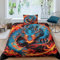Artists Bettwäsche Set Reißverschluss Drache Bettdeckenbezug Baumwolle Bed Linen Sets Verschiedene Größen Bettbezug Zip-Verschluss Steppdeckenbezug Single（135x200cm）
