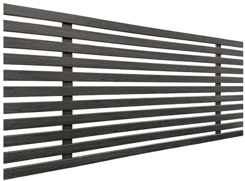 DHOME Recycled Holz Kopfteil MDF Japanischer Stil Paletten Bed Paletten Beschläge inklusive (110cm, Eschenholz)