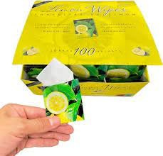 Generic Toallitas Limón, Aroma Limón, Toallitas Refrescantes. Ideales para Hogar y Restaurantes (100)